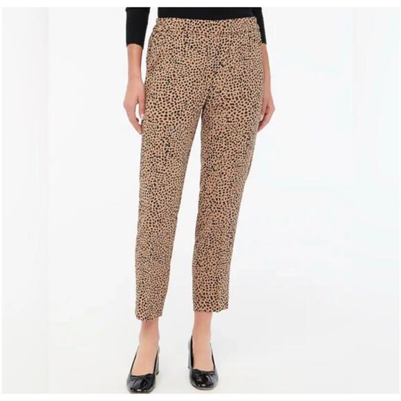J. Crew Pants - J.Crew Jamie Pant Leopard Print High Rise Cropped Pants Size 16